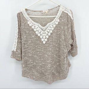 Meadow Rue Knit Blouse Small